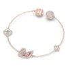 Schwan-Armband „Swan“, rosa, rosévergoldet Schwan-Armband „Swan“, rosa, rosévergoldet