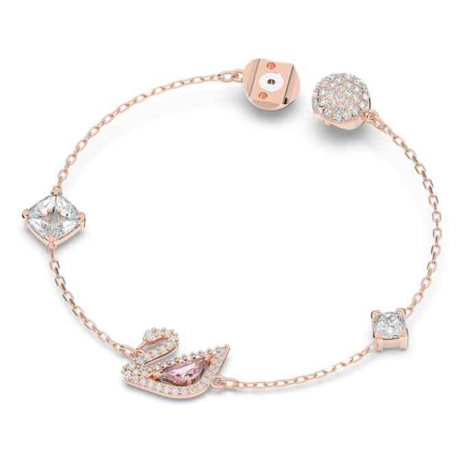 Schwan-Armband „Swan“, rosa, rosévergoldet Schwan-Armband „Swan“, rosa, rosévergoldet