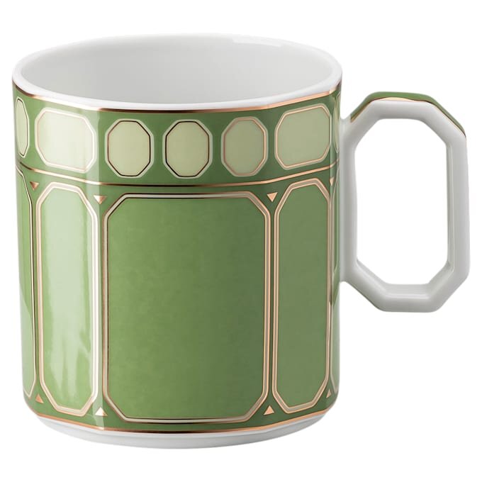Signum Kaffeetasse mit Untertasse aus Porzellan, grün Signum Kaffeetasse mit Untertasse aus Porzellan, grün
