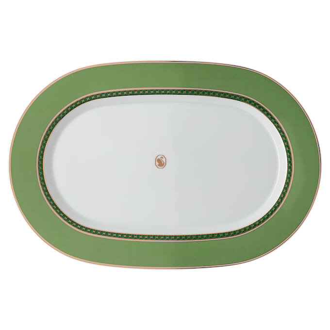 Signum Servierplatte aus Porzellan, klein, grün Signum Servierplatte aus Porzellan, klein, grün