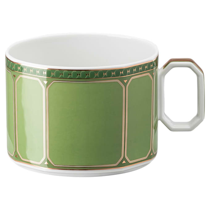 Signum-Tasse mit Untertasse aus Porzellan, grün Signum-Tasse mit Untertasse aus Porzellan, grün