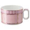 Signum Teetasse mit Untertasse aus Porzellan, rosa