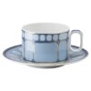Signum-Teetasse mit Untertasse aus Porzellan, blau Signum-Teetasse mit Untertasse aus Porzellan, blau