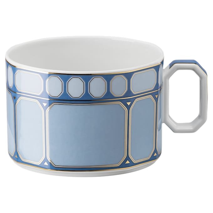 Signum-Teetasse mit Untertasse aus Porzellan, blau Signum-Teetasse mit Untertasse aus Porzellan, blau