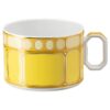 Signum Teetasse mit Untertasse aus Porzellan, gelb Signum Teetasse mit Untertasse aus Porzellan, gelb