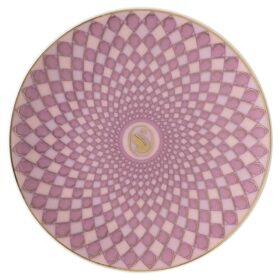 Signum-Teller aus Porzellan, klein, rosa