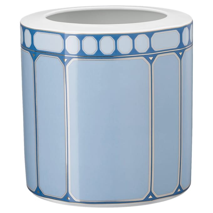 Signum-Vase aus Porzellan, breit, blau Signum-Vase aus Porzellan, breit, blau