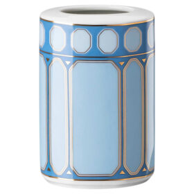 Signum-Vase aus Porzellan, klein, blau