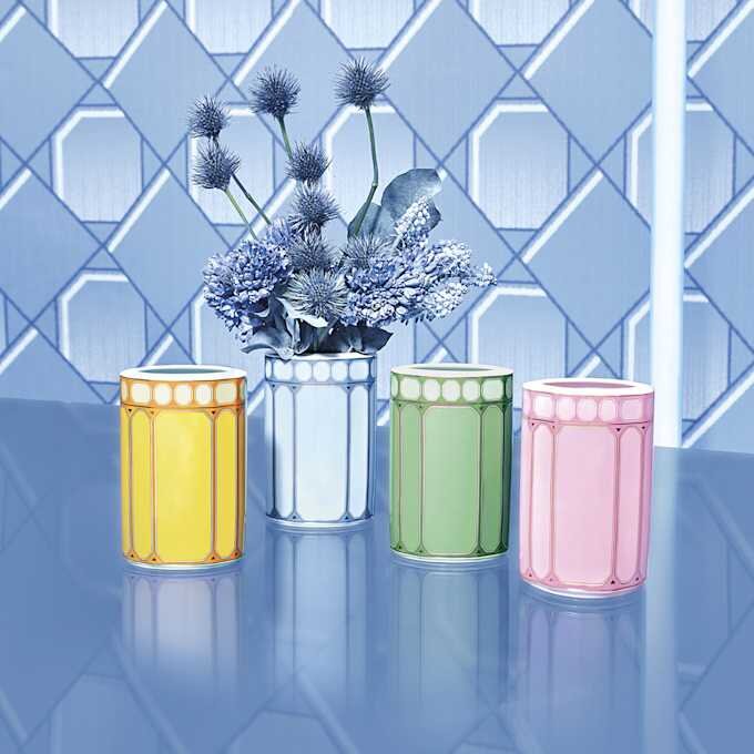 Signum-Vase aus Porzellan, mittelgroß, blau Signum-Vase aus Porzellan, mittelgroß, blau
