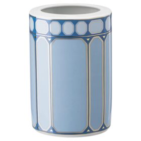 Signum-Vase aus Porzellan, mittelgroß, blau