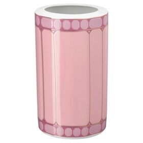 Signum-Vase aus Porzellan, Rosa