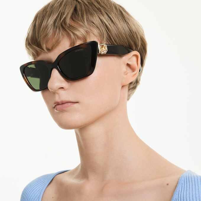 Sonnenbrille in Cat-Eye-Form, Sk6047, Hellbraun Sonnenbrille in Cat-Eye-Form, Sk6047, Hellbraun