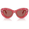 Sonnenbrille in Cat-Eye-Form, Sk6060, Rot Sonnenbrille in Cat-Eye-Form, Sk6060, Rot