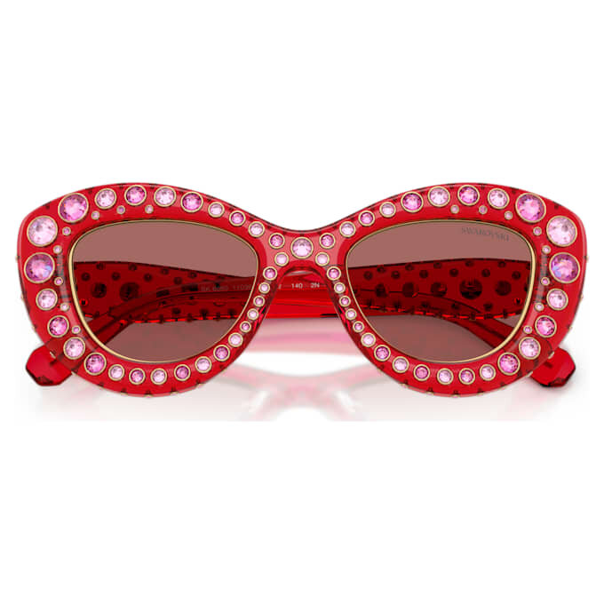 Sonnenbrille in Cat-Eye-Form, Sk6060, Rot Sonnenbrille in Cat-Eye-Form, Sk6060, Rot