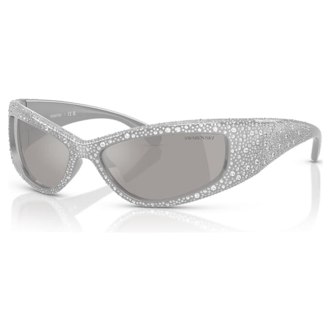 Sonnenbrille in Maskenform, Sk6027, silberfarben Sonnenbrille in Maskenform, Sk6027, silberfarben