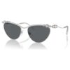 Sonnenbrille in ovaler Form, Sk7017, silberfarben Sonnenbrille in ovaler Form, Sk7017, silberfarben