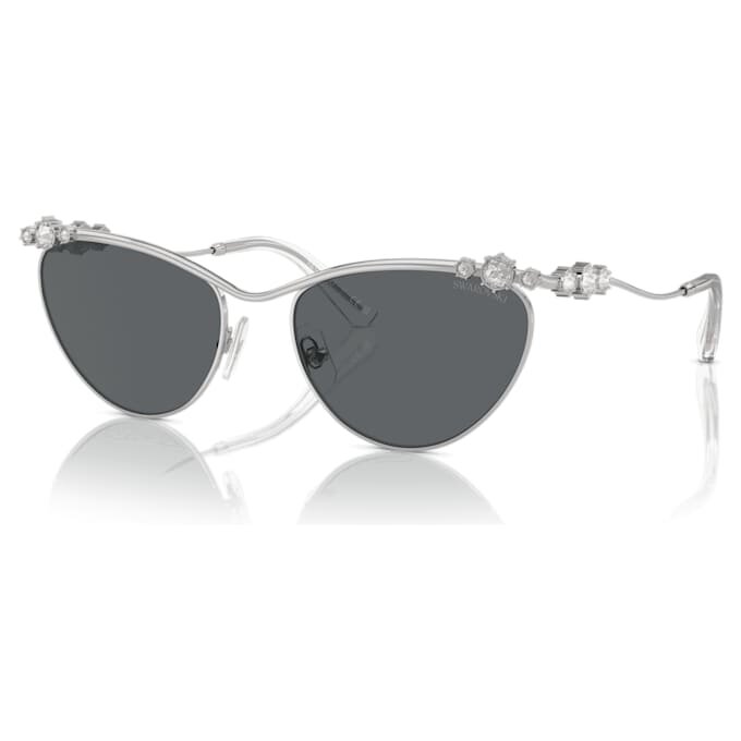 Sonnenbrille in ovaler Form, Sk7017, silberfarben Sonnenbrille in ovaler Form, Sk7017, silberfarben