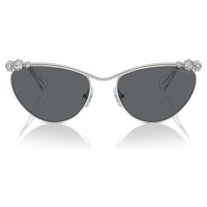 Sonnenbrille in ovaler Form, Sk7017, silberfarben Sonnenbrille in ovaler Form, Sk7017, silberfarben