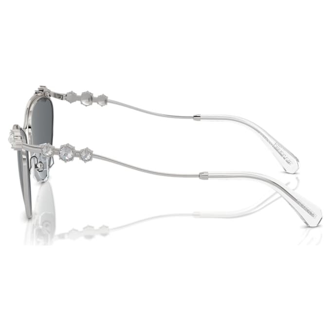 Sonnenbrille in ovaler Form, Sk7017, silberfarben Sonnenbrille in ovaler Form, Sk7017, silberfarben