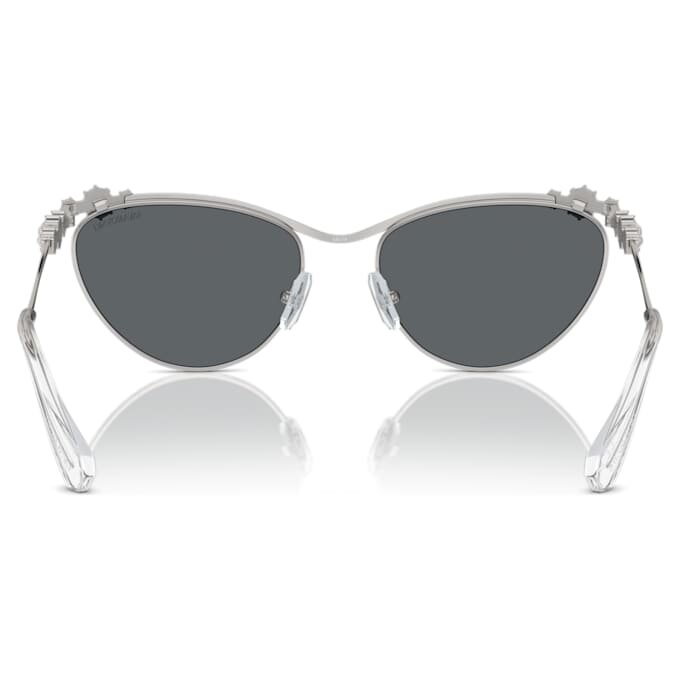 Sonnenbrille in ovaler Form, Sk7017, silberfarben Sonnenbrille in ovaler Form, Sk7017, silberfarben