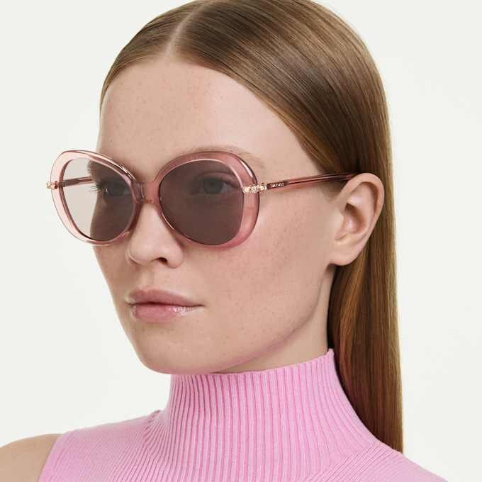Sonnenbrille in Schmetterlingsform, Sk6059, Rosa Sonnenbrille in Schmetterlingsform, Sk6059, Rosa