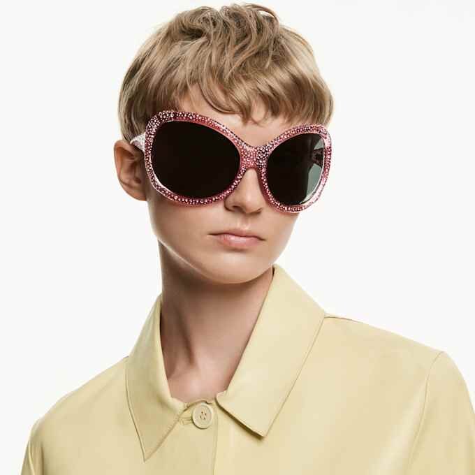 Sonnenbrille Oversize, Cat-Eye-Form, Sk6052, Rosa Sonnenbrille Oversize, Cat-Eye-Form, Sk6052, Rosa