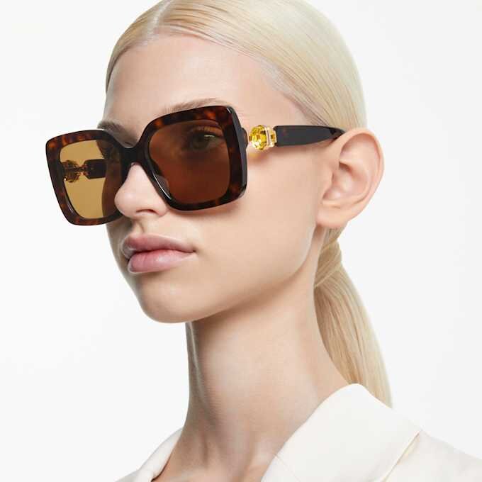 Sonnenbrille, Oversize, quadratische Form, SK6001, braun Sonnenbrille, Oversize, quadratische Form, SK6001, braun