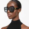Sonnenbrille, Oversize, quadratische Form, SK6001, Schwarz Sonnenbrille, Oversize, quadratische Form, SK6001, Schwarz