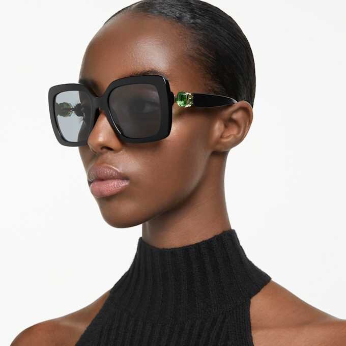 Sonnenbrille, Oversize, quadratische Form, SK6001, Schwarz Sonnenbrille, Oversize, quadratische Form, SK6001, Schwarz