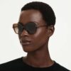 Sonnenbrille, quadratische Form, braun