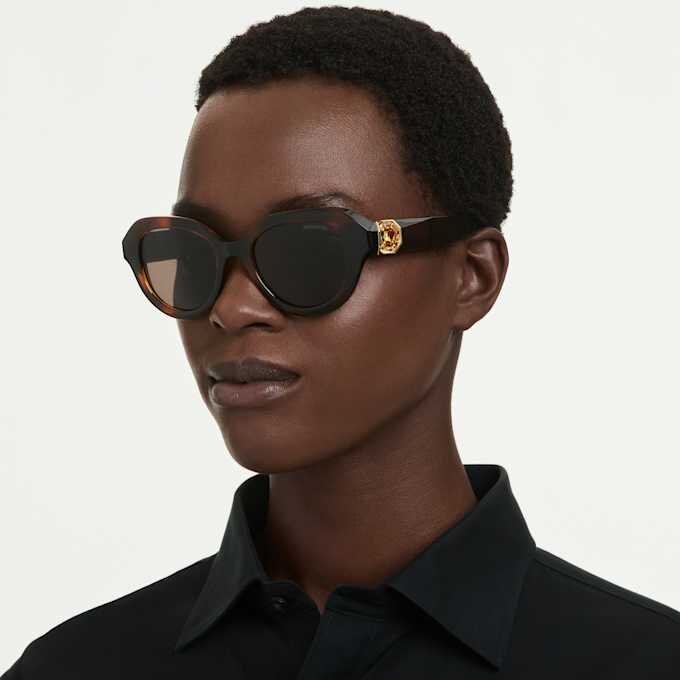 Sonnenbrille, runde Form, braun Sonnenbrille, runde Form, braun