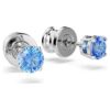 Stilla Attract Ohrringe, runder Schliff, blau, rhodiniert Stilla Attract Ohrringe, runder Schliff, blau, rhodiniert