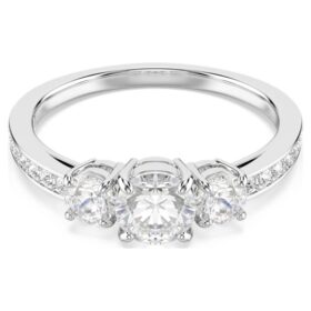 Stilla Attract Ring, Rundschliff, Weiß, silberfarben Stilla Attract Ring, Rundschliff, Weiß, silberfarben