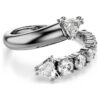 Sublima Offener Ring mit gemischten Schliffen, weiß, rutheniumbeschichtet Sublima Offener Ring mit gemischten Schliffen, weiß, rutheniumbeschichtet