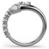 Sublima Offener Ring mit gemischten Schliffen, weiß, rutheniumbeschichtet Sublima Offener Ring mit gemischten Schliffen, weiß, rutheniumbeschichtet