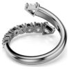 Sublima Offener Ring mit gemischten Schliffen, weiß, rutheniumbeschichtet Sublima Offener Ring mit gemischten Schliffen, weiß, rutheniumbeschichtet