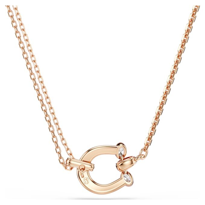 Symbolica-Anhänger Pavé, Hufeisen, weiß, roségoldfarben plattiert Symbolica-Anhänger Pavé, Hufeisen, weiß, roségoldfarben plattiert