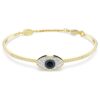 Symbolica-Armreif „Evil Eye“, blau, vergoldet