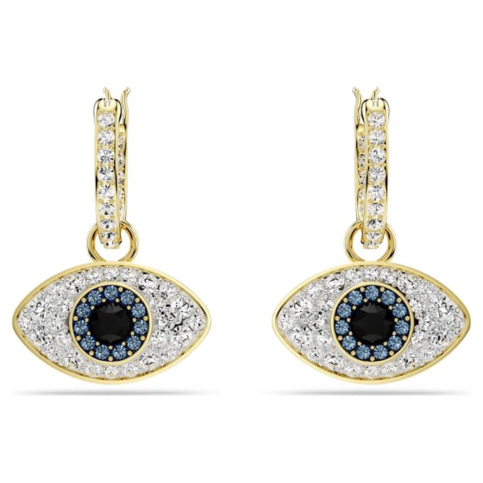 Symbolica-Ohrringe „Evil Eye“, blau, goldfarben plattiert Symbolica-Ohrringe „Evil Eye“, blau, goldfarben plattiert