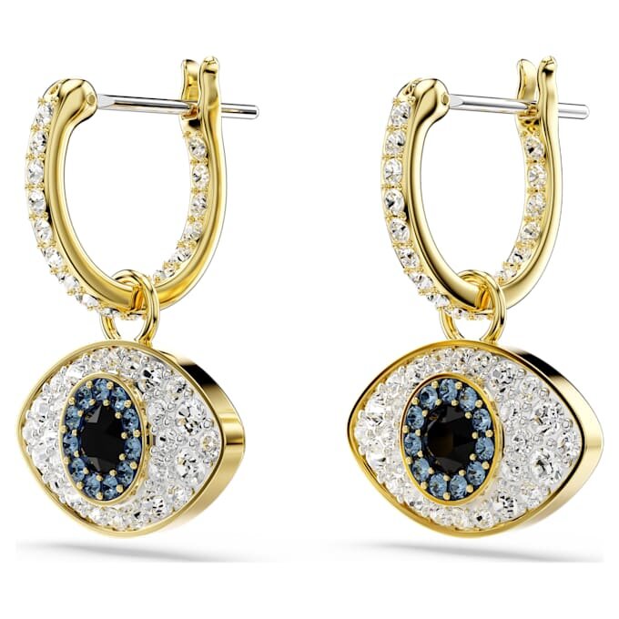 Symbolica-Ohrringe „Evil Eye“, blau, goldfarben plattiert Symbolica-Ohrringe „Evil Eye“, blau, goldfarben plattiert