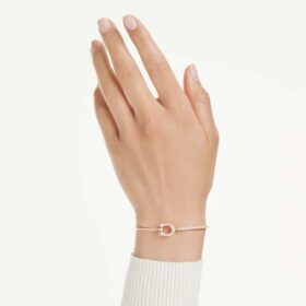 Symbolica Pavé-Armreif, Hufeisen, Weiß, rosévergoldet Symbolica Pavé-Armreif, Hufeisen, Weiß, rosévergoldet