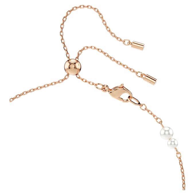 Symbolica Y-Halskette mit Kristallperle, Pavé, Hufeisen, Weiß, roségoldfarben plattiert Symbolica Y-Halskette mit Kristallperle, Pavé, Hufeisen, Weiß, roségoldfarben plattiert