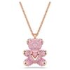 Teddy-Anhänger, Rosa, roségoldfarben plattiert Teddy-Anhänger, Rosa, roségoldfarben plattiert