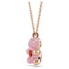 Teddy-Anhänger, Rosa, roségoldfarben plattiert Teddy-Anhänger, Rosa, roségoldfarben plattiert