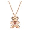 Teddy-Anhänger, Rosa, roségoldfarben plattiert Teddy-Anhänger, Rosa, roségoldfarben plattiert