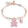 Teddy-Armband „Bär“, rosa, roségoldfarben plattiert Teddy-Armband „Bär“, rosa, roségoldfarben plattiert