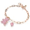 Teddy-Armband „Bär“, rosa, roségoldfarben plattiert Teddy-Armband „Bär“, rosa, roségoldfarben plattiert