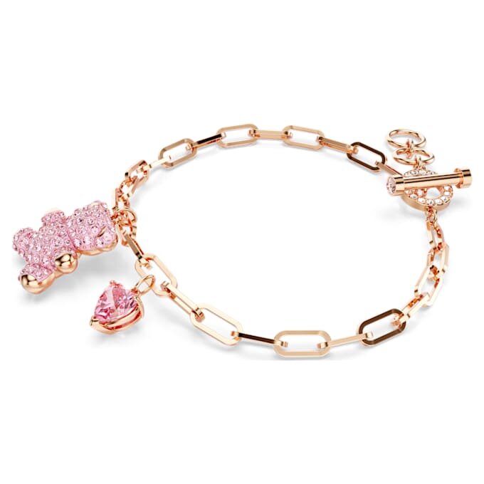 Teddy-Armband „Bär“, rosa, roségoldfarben plattiert Teddy-Armband „Bär“, rosa, roségoldfarben plattiert