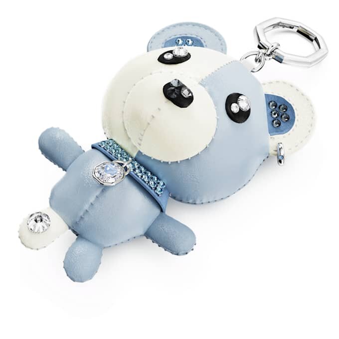 Teddy-Taschenanhänger, Bär, blau, rhodiniert Teddy-Taschenanhänger, Bär, blau, rhodiniert