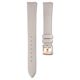 Uhrenarmband, 14 mm (0,55″) breit, Leder, grau, roségoldfarben Uhrenarmband, 14 mm (0,55″) breit, Leder, grau, roségoldfarben
